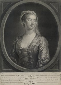 Miss Fenton, engraved by John Faber the Younger (c.1695-1756), 1728